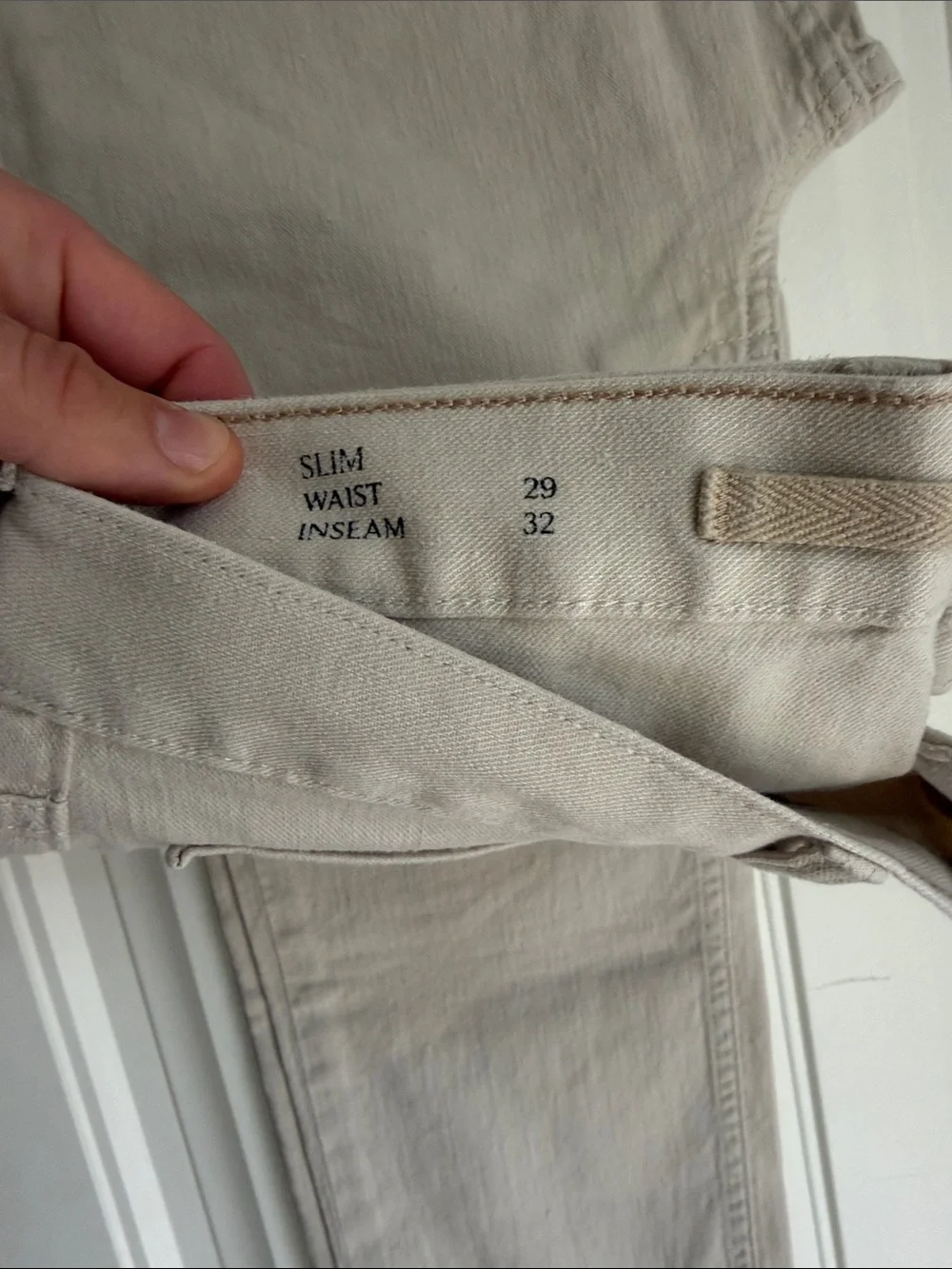 The Traveler Banana Republic Linen Beige Slim Pants